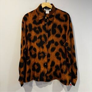 Genny by Gianni Versace Women's Vintage silk Button-up Blouse